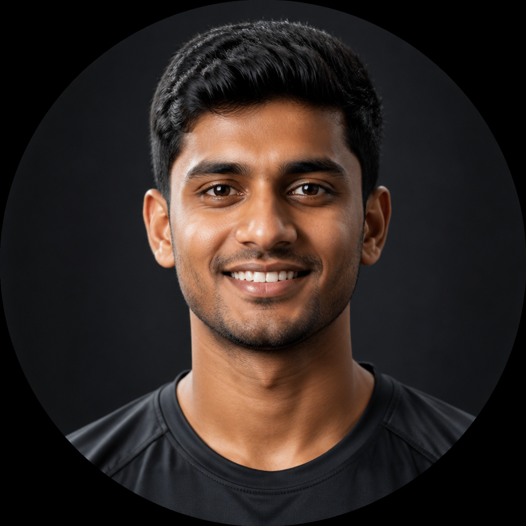 Headshot of a smiling male athlete.
